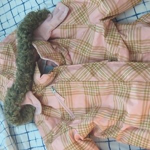 Free country, pink/plaid girls XL (16) snowboarding jacket